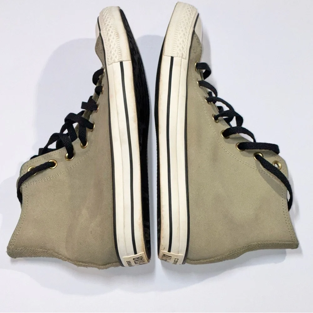 Converse Chuck Taylor Mono Suede High Top Sneakers Women's 11 Men’s 9 Olive - Picture 5 of 11